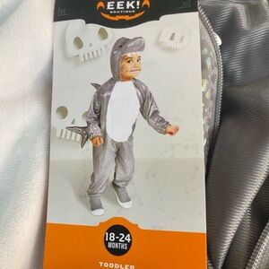Hyde & EEK Kids Silver & Gray Shark Costume 18-24 Month Onesie NWT